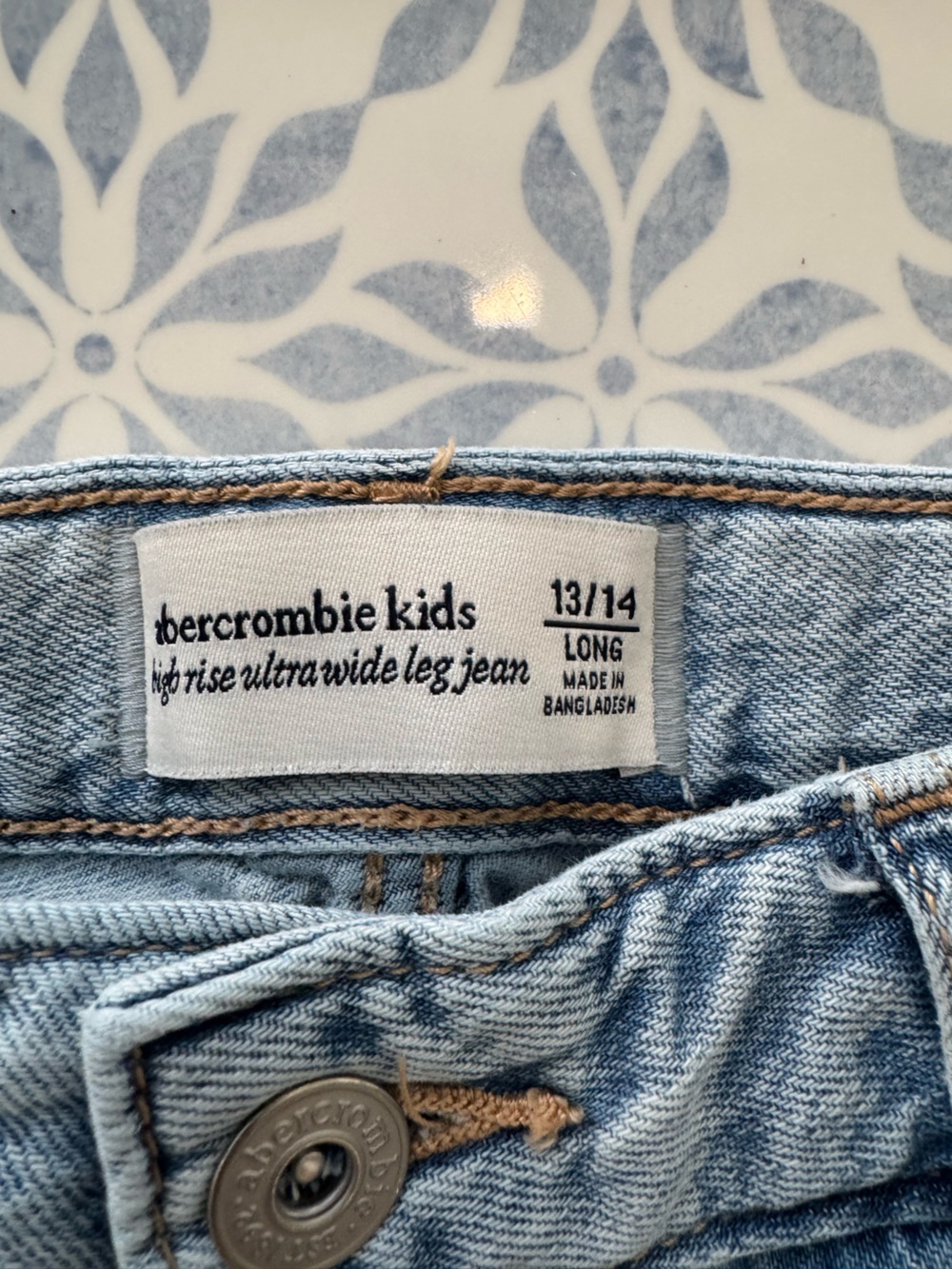 abercrombie kids high rise ultra wide leg jeans long 2 pairs - Picture 4 of 12